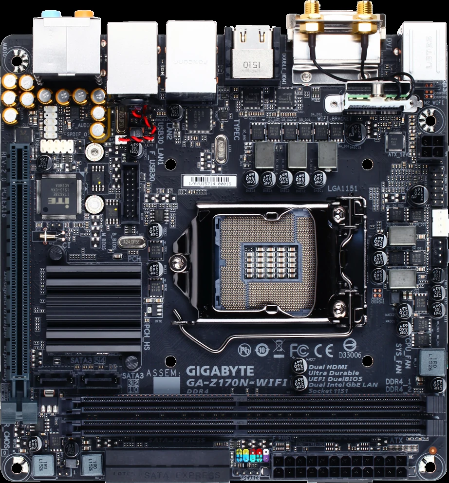 Mainboard Gigabyte GA-Z170N-WIFI - LGA 1151 - NEW