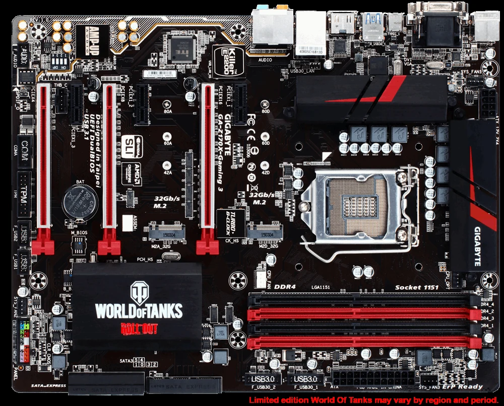Mainboard Gigabyte GA-Z170X-Gaming 3 - LGA 1151 - NEW