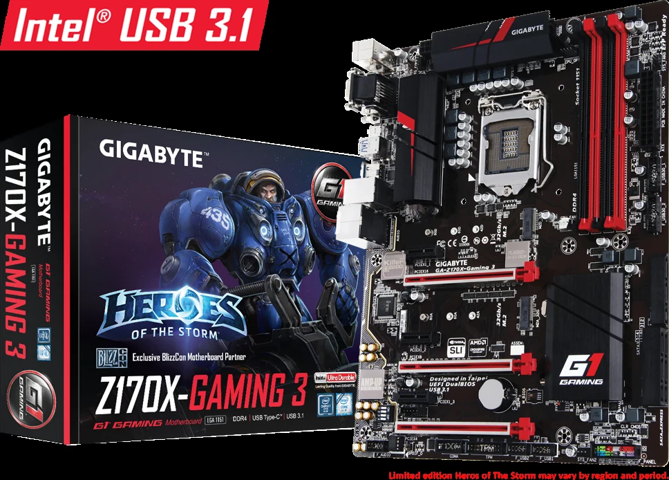 Mainboard Gigabyte GA-Z170X-Gaming 3 - LGA 1151 - NEW