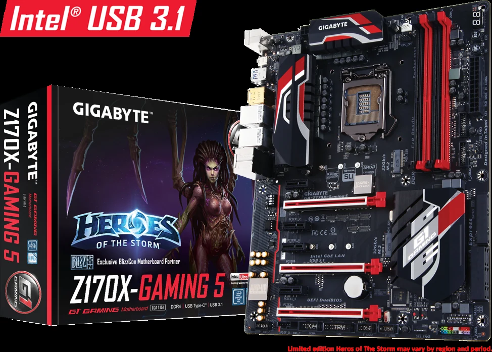Mainboard Gigabyte GA-Z170X-Gaming 5 - LGA 1151 - NEW