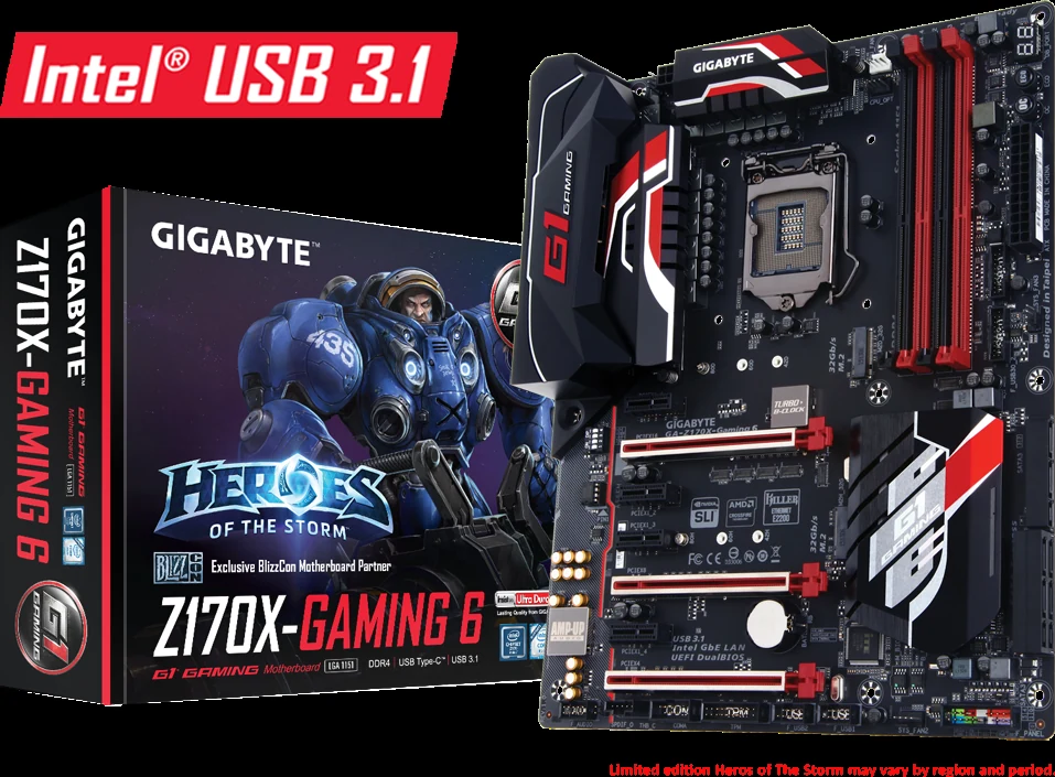 Mainboard Gigabyte GA-Z170X-Gaming 6 - LGA 1151 - NEW