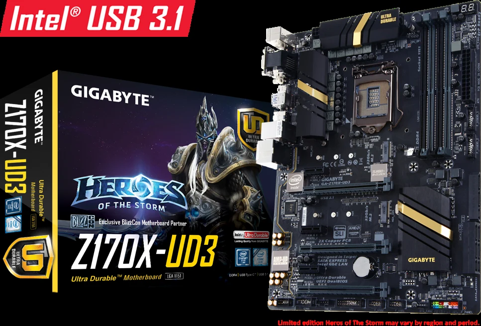 Mainboard Gigabyte GA-Z170X-UD3 - LGA 1151 - NEW