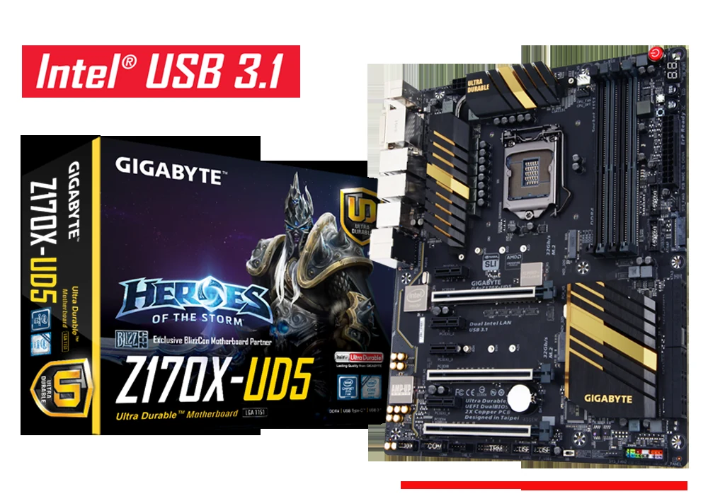 Mainboard Gigabyte GA-Z170X-UD5 - LGA 1151 - NEW