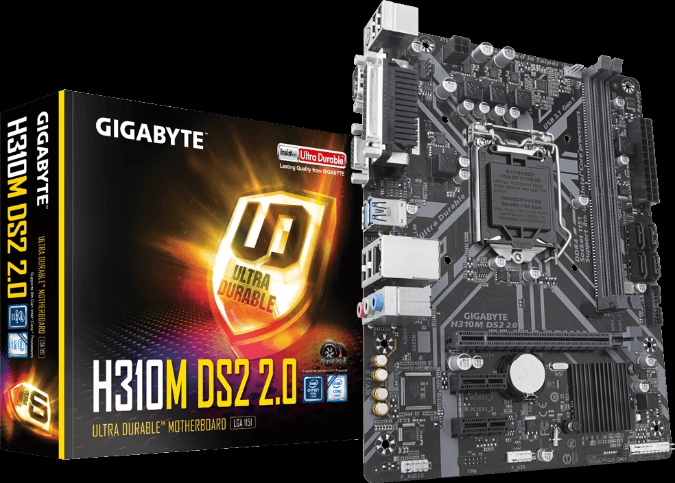 Mainboard Gigabyte H310M DS2 2.0 - LGA 1151 - NEW