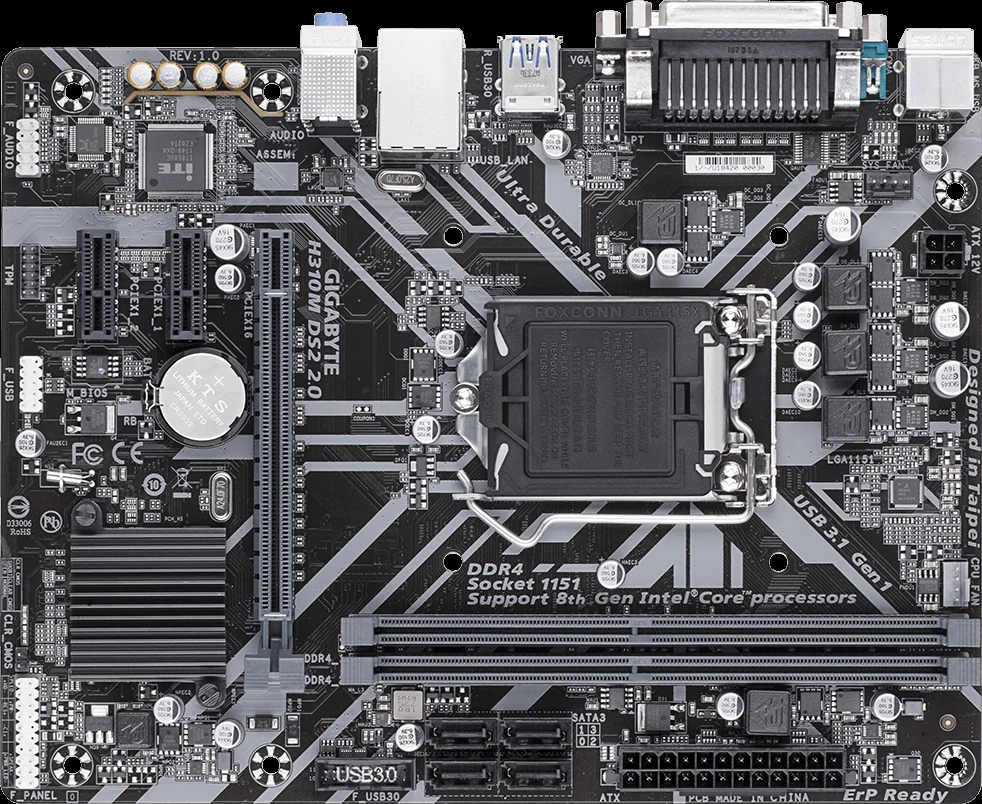 Mainboard Gigabyte H310M DS2 - LGA 1151 - NEW