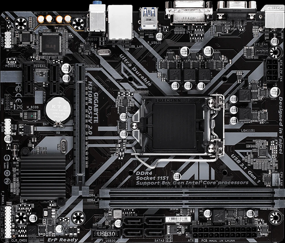 Mainboard Gigabyte H310M DS2V 2.0 - LGA 1151 - NEW