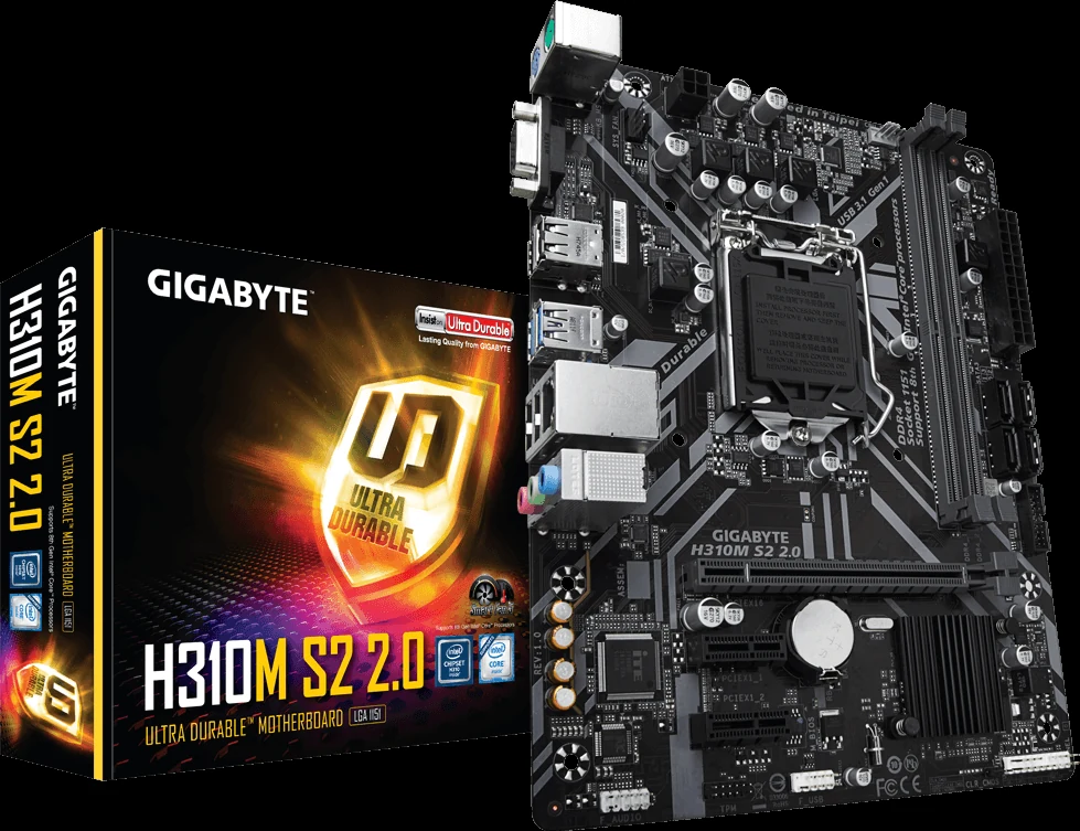 Mainboard Gigabyte H310M S2 2.0 - LGA 1151 - NEW