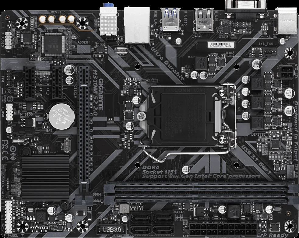 Mainboard Gigabyte H310M S2 2.0 - LGA 1151 - NEW