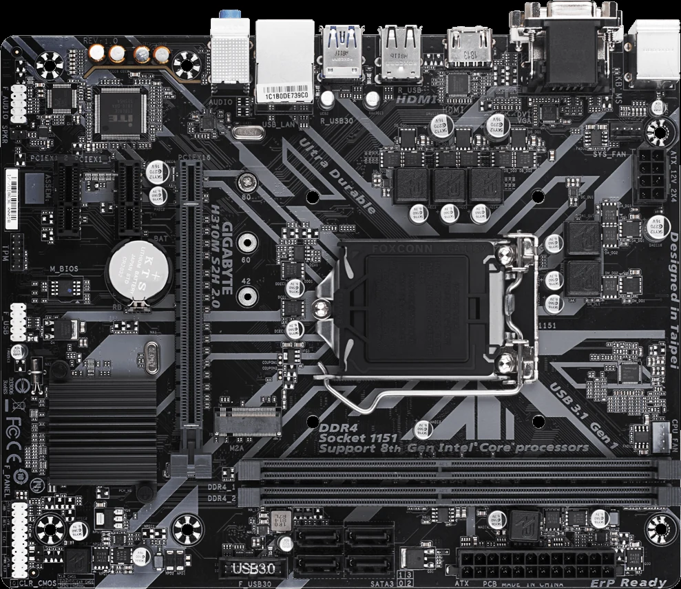 Mainboard Gigabyte H310M S2H 2.0 - LGA 1151 - NEW