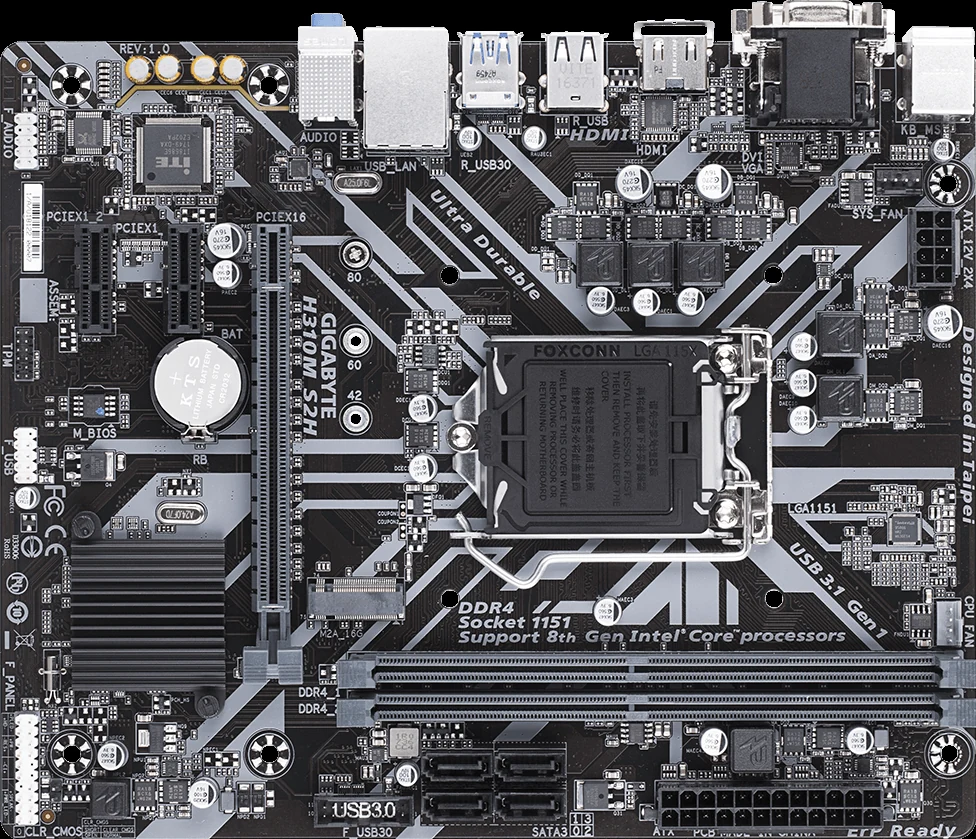 Mainboard Gigabyte H310M S2H - LGA 1151 - NEW
