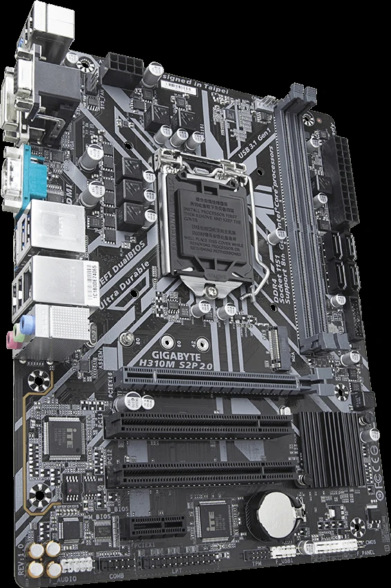 Mainboard Gigabyte H310M S2P 2.0 - LGA 1151 - NEW