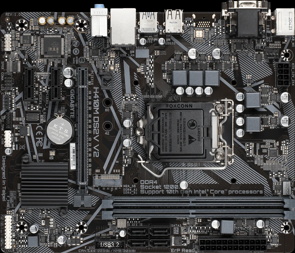 Mainboard Gigabyte H410M DS2V V2 - LGA 1200 - NEW