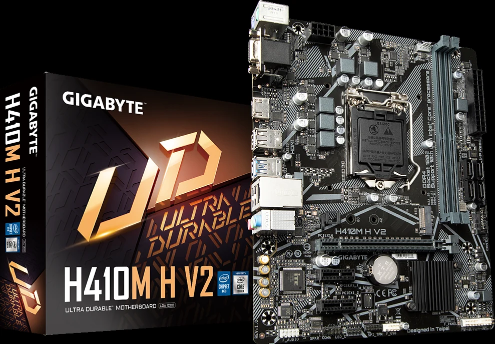 Mainboard Gigabyte H410M H V2 - LGA 1200 - NEW