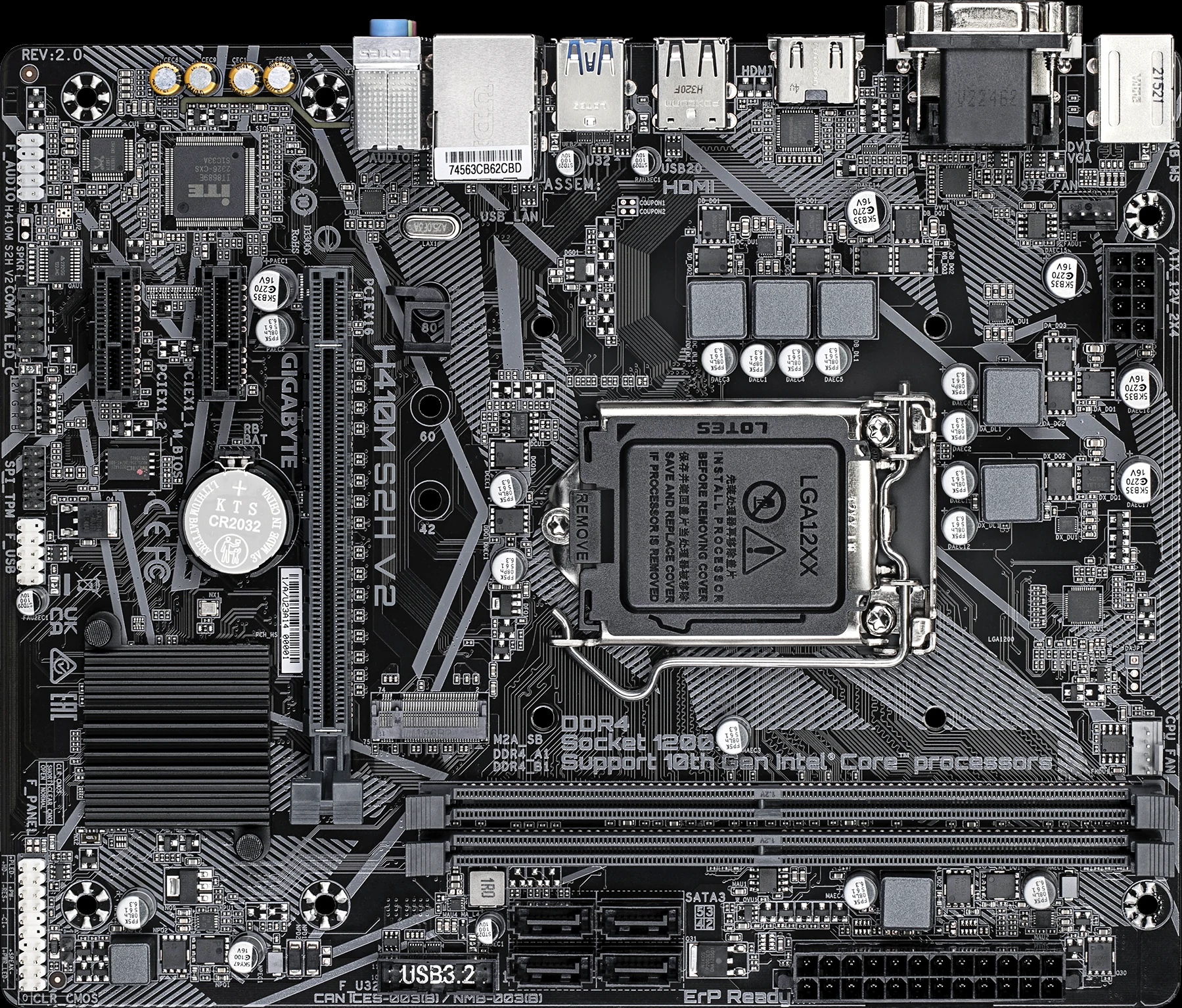 Mainboard Gigabyte H410M S2H V2 - LGA 1200 - NEW