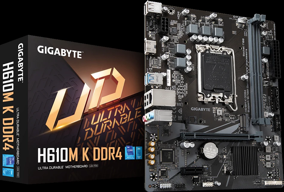 Mainboard Gigabyte H610M K DDR4 - 2 Khe Ram DDR4 - LGA 1700 - NEW