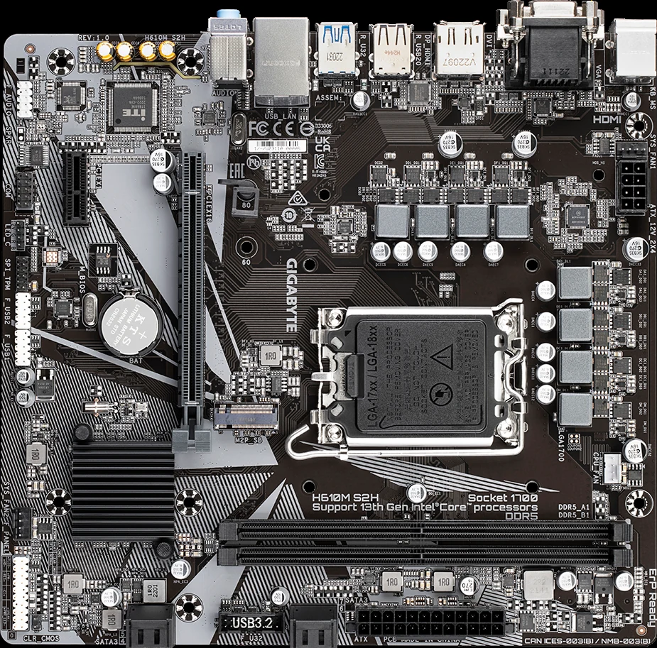 Mainboard Gigabyte H610M S2H DDR4 - 2 Khe Ram DDR4 - LGA 1700 - NEW