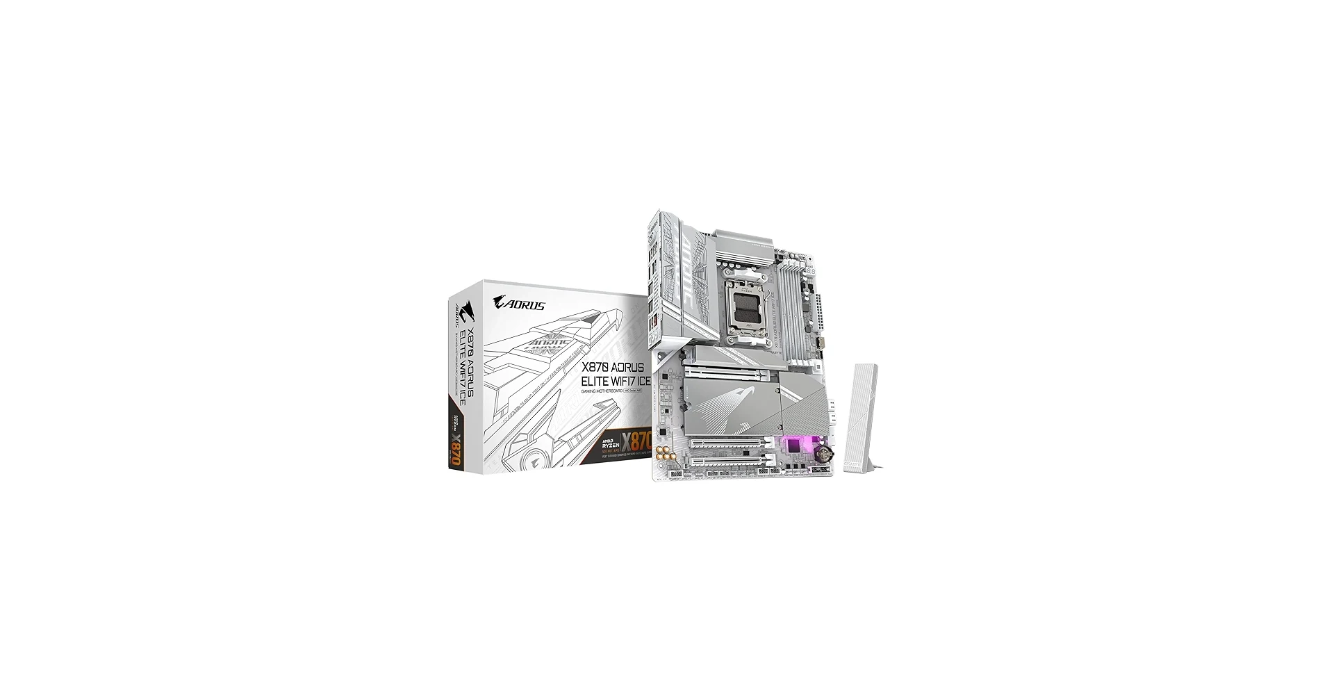Mainboard Gigabyte X870 AORUS ELITE WIFI7 ICE - 4 Khe RAM DDR5 - AM5 - NEW