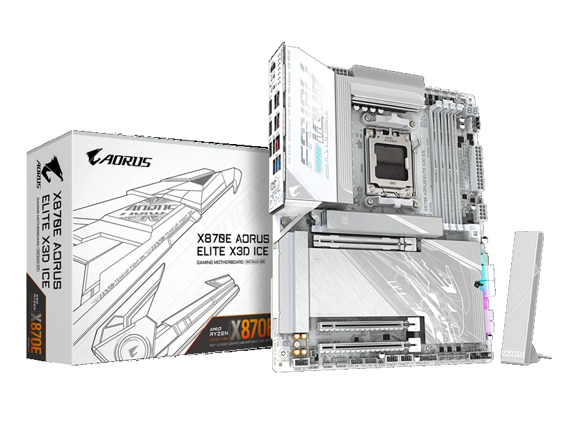Mainboard Gigabyte X870 AORUS ELITE X3D ICE - 4 Khe RAM DDR5 - AM5 - NEW