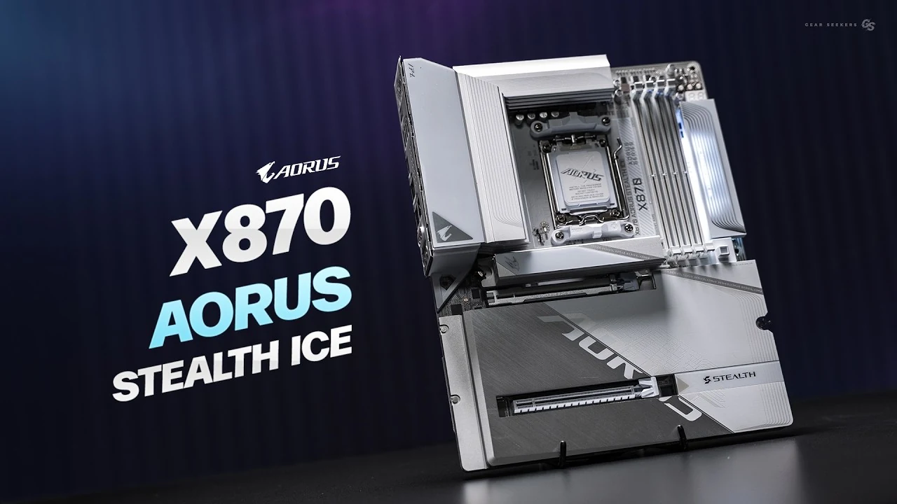 Mainboard Gigabyte X870 AORUS STEALTH ICE - 4 Khe RAM DDR5 - AM5 - NEW