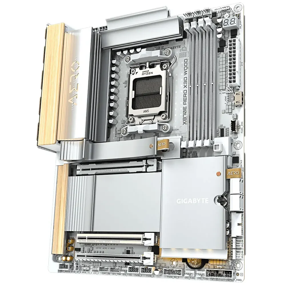 Mainboard Gigabyte X870E AERO X3D WOOD - 4 Khe RAM DDR5 - AM5 - NEW
