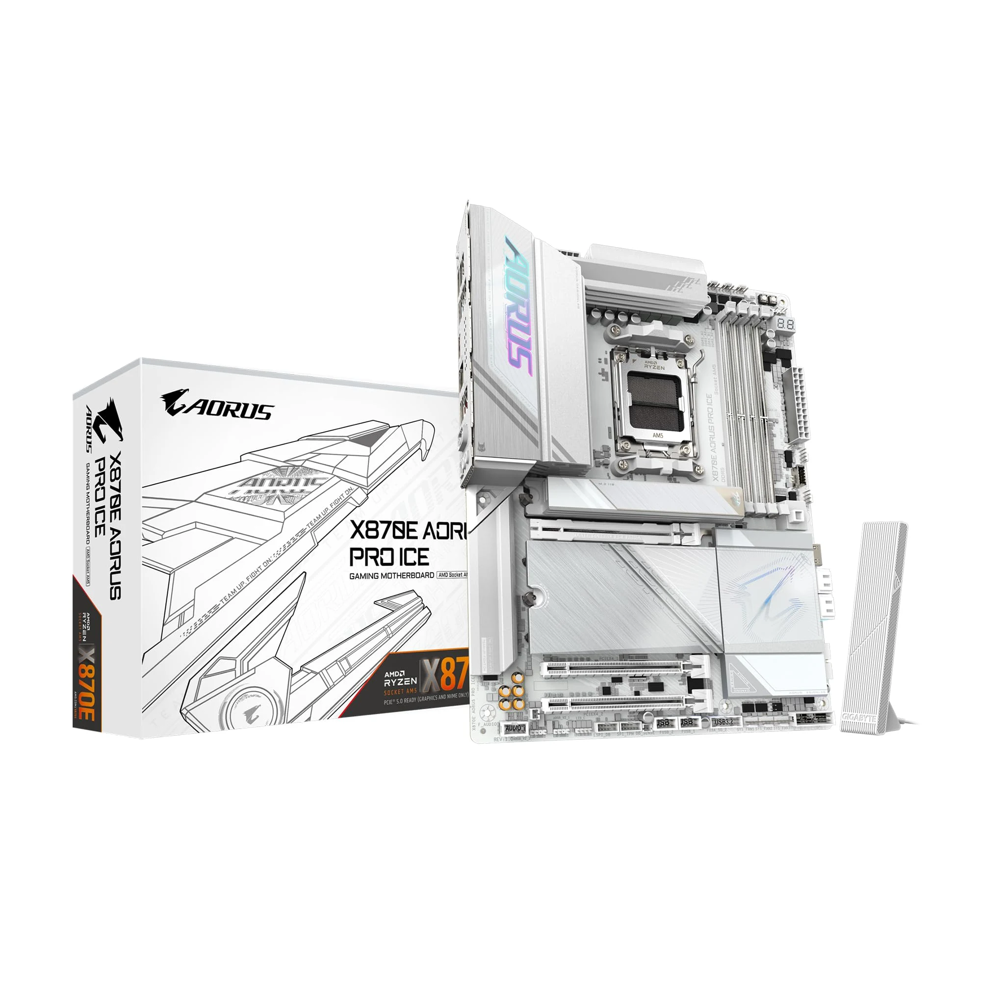 Mainboard Gigabyte X870E AORUS ELITE WIFI7 ICE - 4 Khe RAM DDR5 - AM5 - NEW