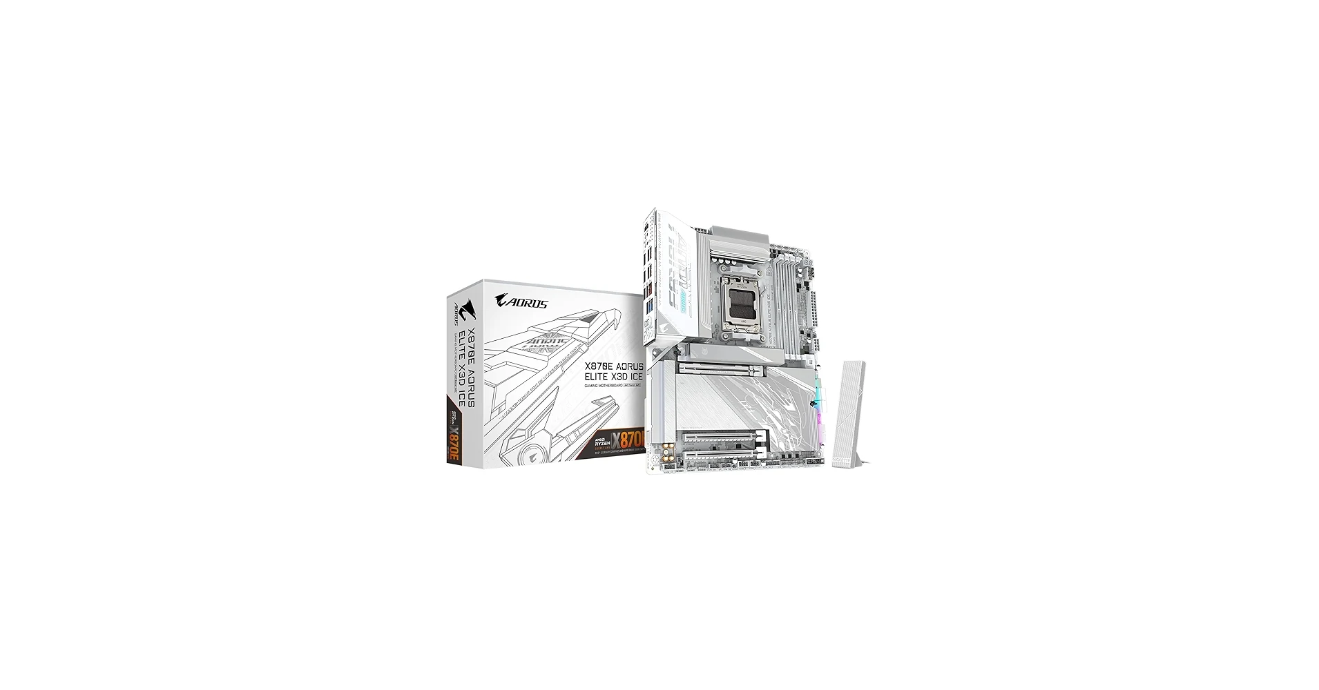 Mainboard Gigabyte X870E AORUS ELITE X3D ICE - 4 Khe RAM DDR5 - AM5 - NEW