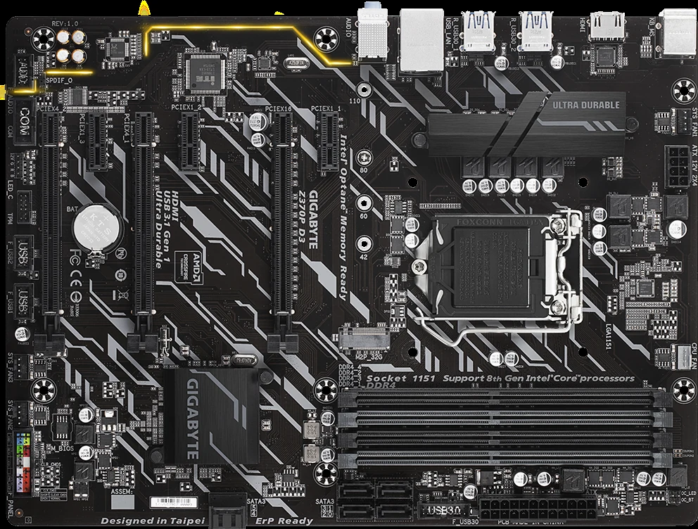 Mainboard Gigabyte Z370 D3 - LGA 1151 - NEW