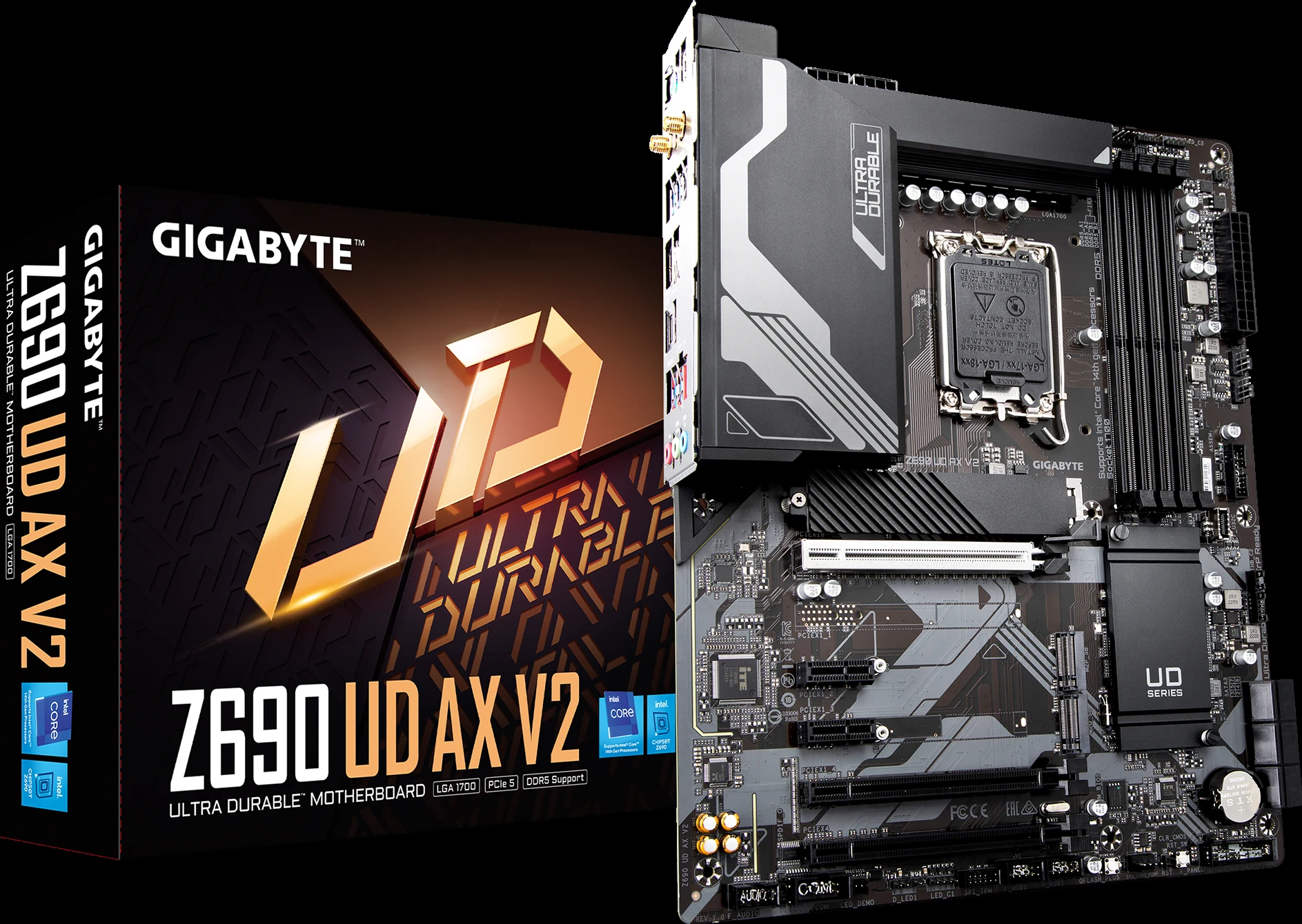 Mainboard Gigabyte Z690 UD AX DDR4 V2 - 4 Khe RAM DDR4 - LGA 1700 - NEW