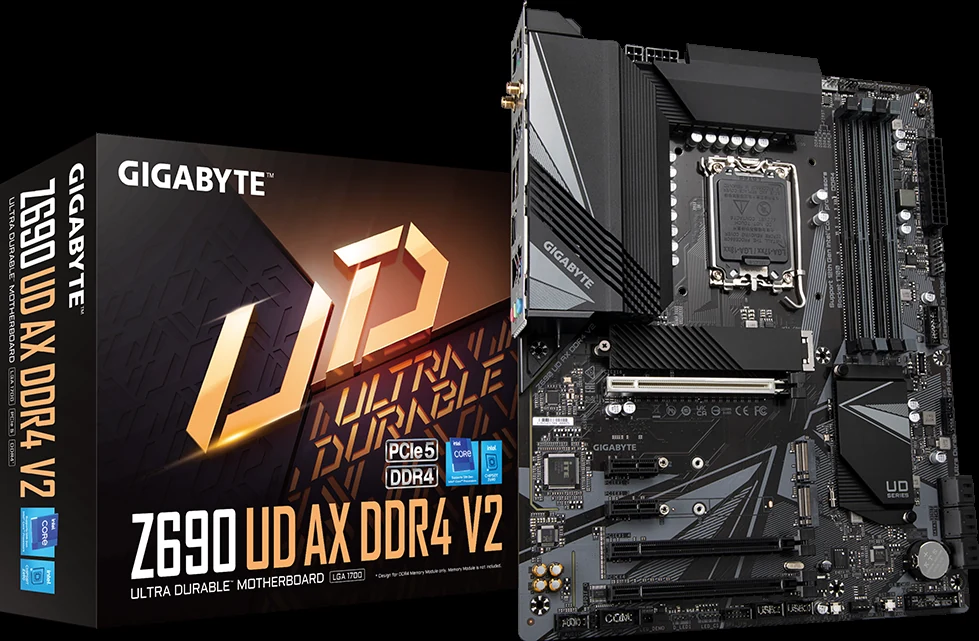 Mainboard Gigabyte Z690 UD AX DDR4 V2 - 4 Khe RAM DDR4 - LGA 1700 - NEW