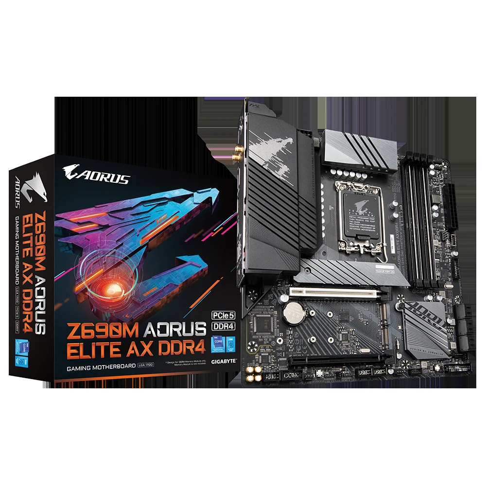 Mainboard Gigabyte Z690M AORUS Elite AX DDR4 - 4 Khe RAM DDR4 - LGA 1700 - NEW