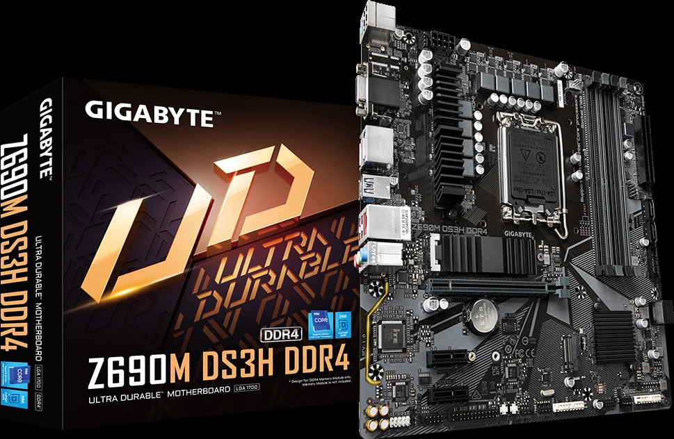 Mainboard Gigabyte Z690M DS3H DDR4 - 4 Khe RAM DDR4 - LGA 1700 - NEW