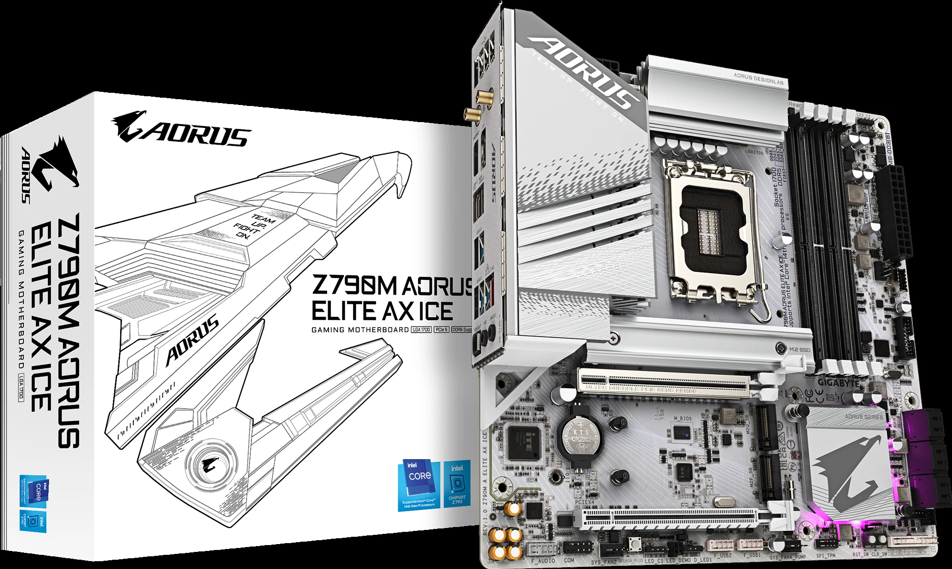 Mainboard Gigabyte Z790M AORUS Elite AX ICE - 4 Khe RAM DDR5 - LGA 1700 - NEW