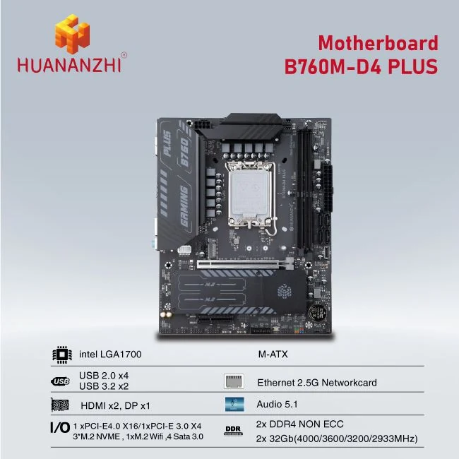 Mainboard Huananzhi B760M-D4 PLUS