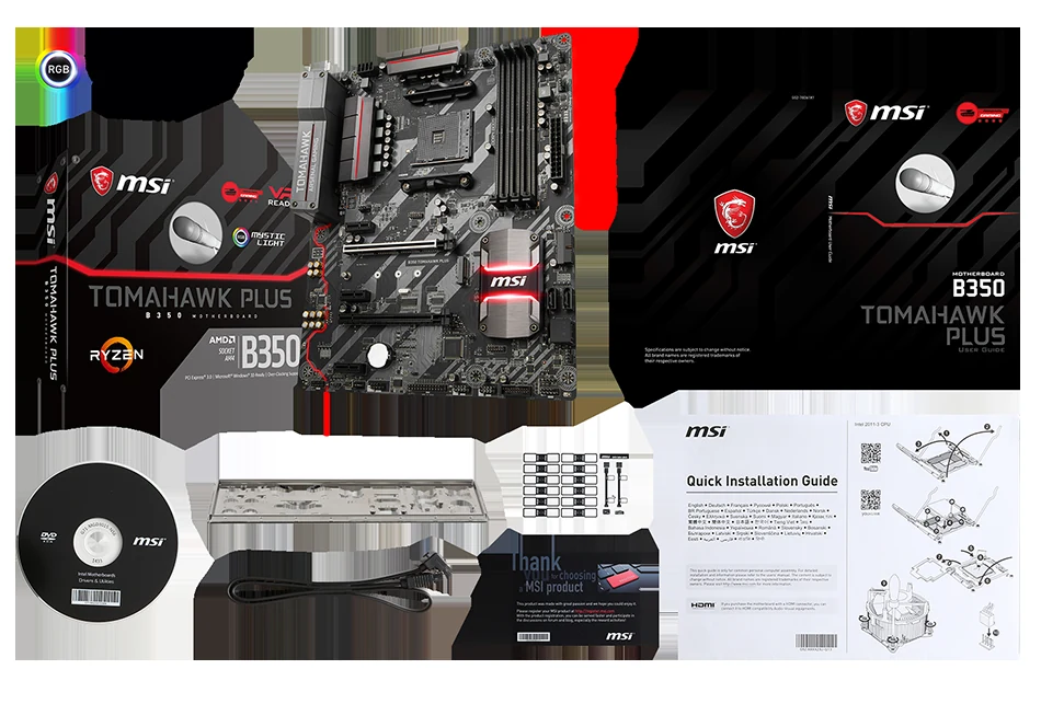 Mainboard MSI B350 TOMAHAWK PLUS - AM4 - NEW