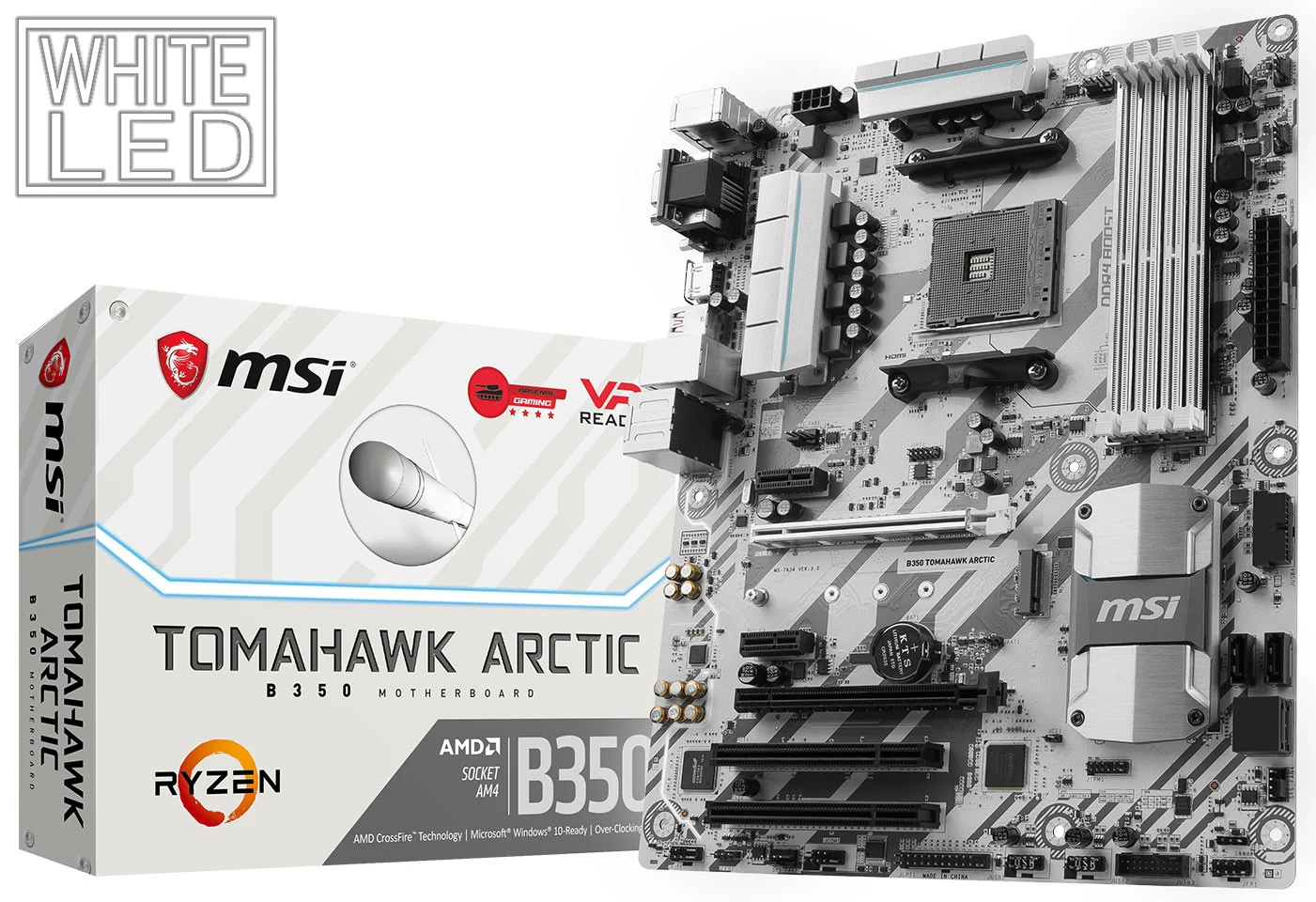 Mainboard MSI B350M MORTAR ARCTIC - AM4 - NEW