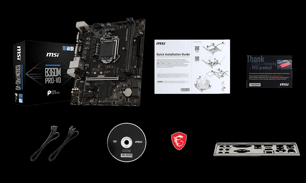 Mainboard MSI B360M PRO-VD - LGA 1151 - NEW