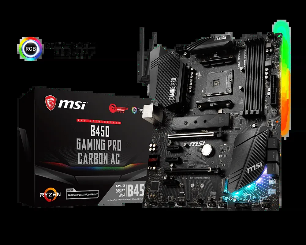 Mainboard MSI B450 GAMING PRO CARBON AC - AM4 - NEW