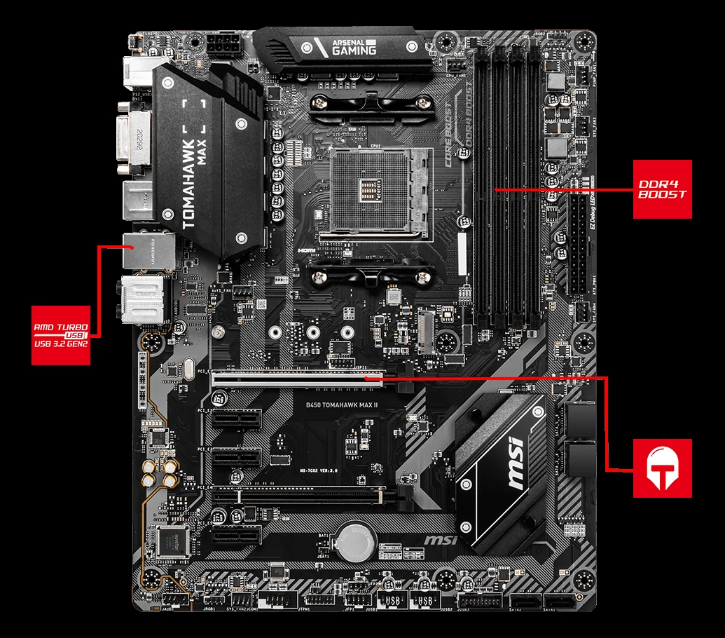 Mainboard MSI B450 TOMAHAWK MAX - AM4 - NEW
