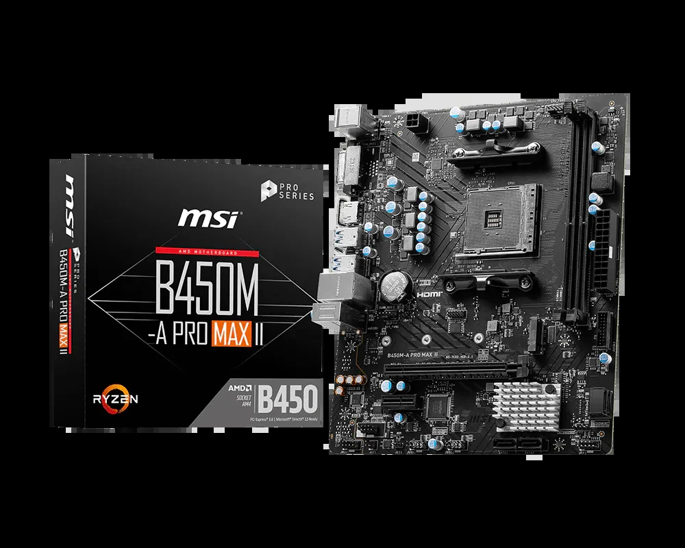 Mainboard MSI B450M-A PRO MAX II - AM4 - NEW