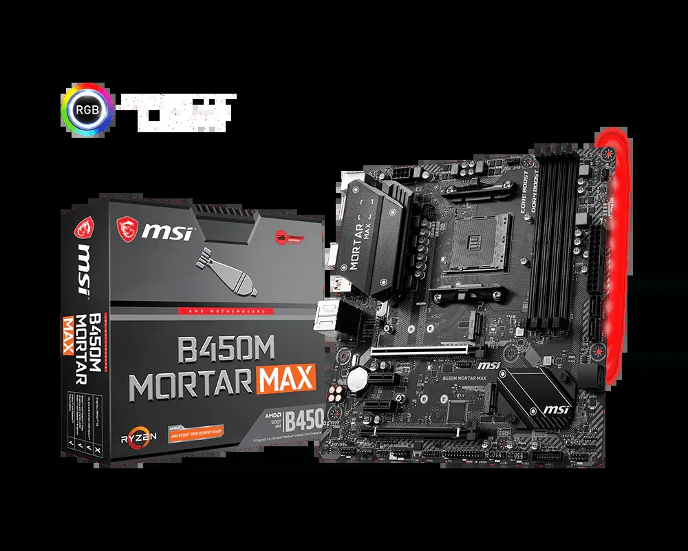 Mainboard MSI B450M MORTAR TITANIUM - AM4 - NEW