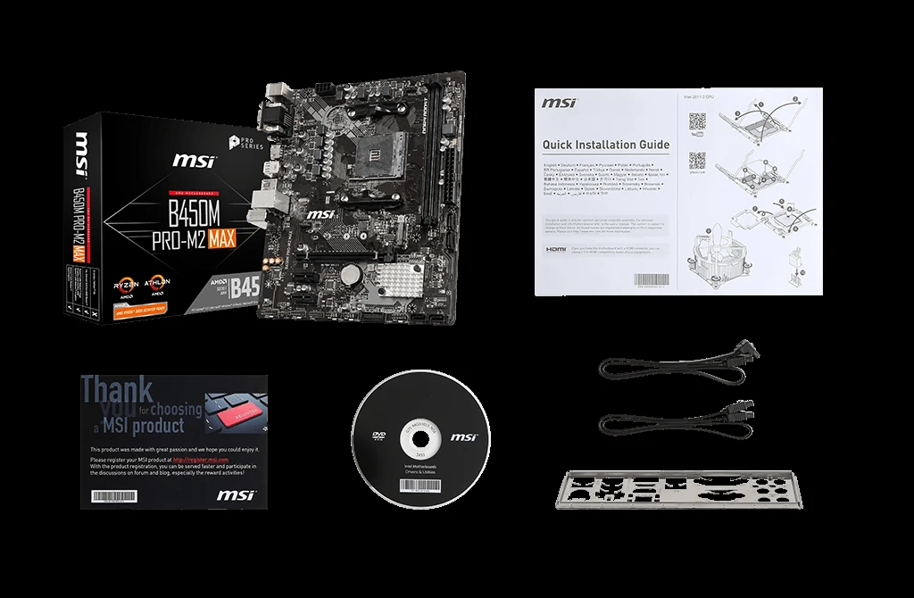 Mainboard MSI B450M PRO-M2 MAX - AM4 - NEW