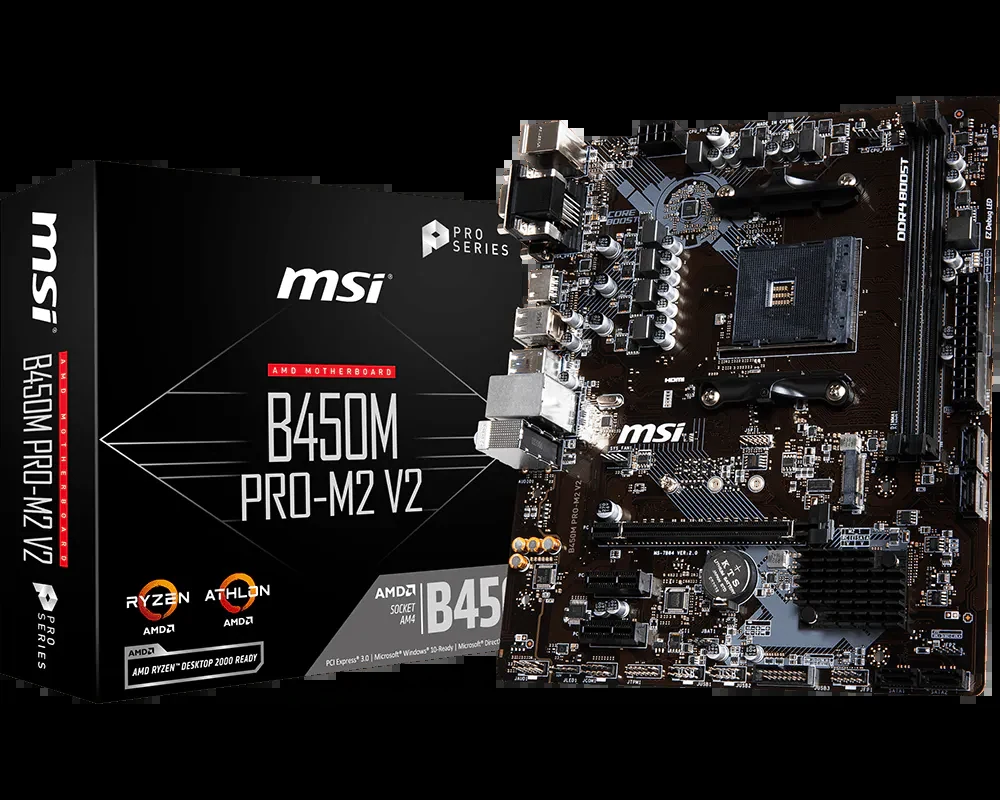 Mainboard MSI B450M PRO-M2 V2 - AM4 - NEW