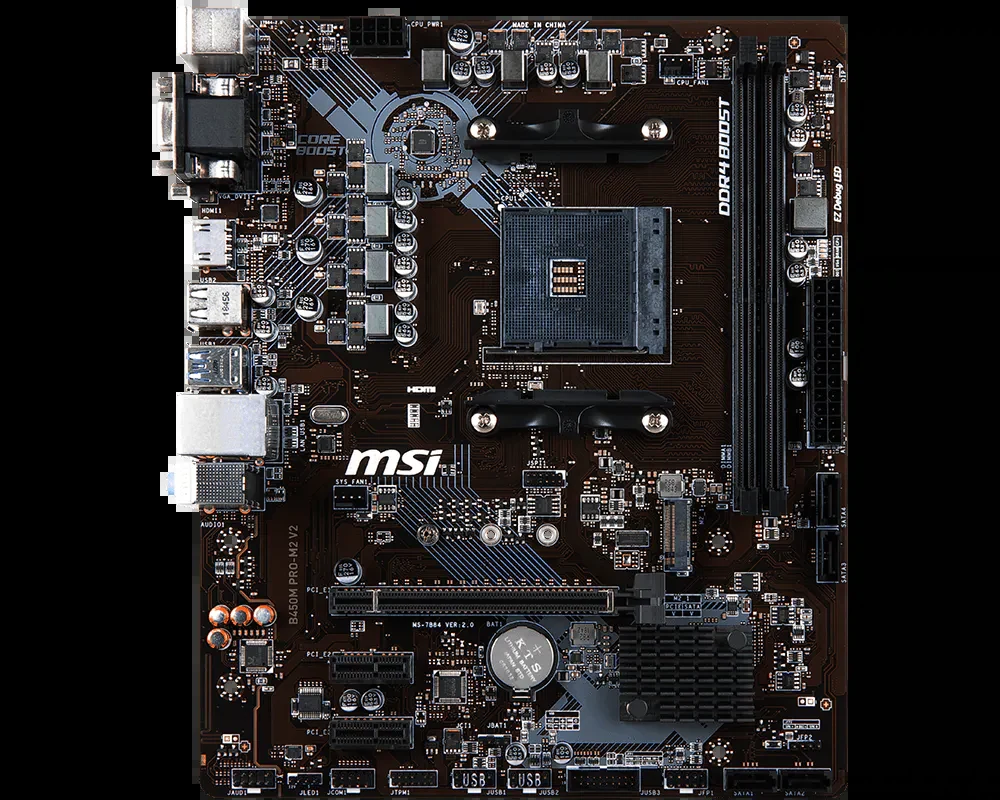 Mainboard MSI B450M PRO-M2 V2 - AM4 - NEW