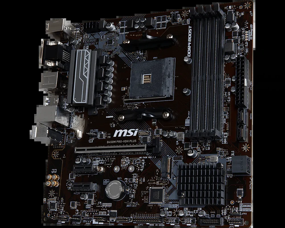 Mainboard MSI B450M PRO-VDH PLUS - AM4 - NEW