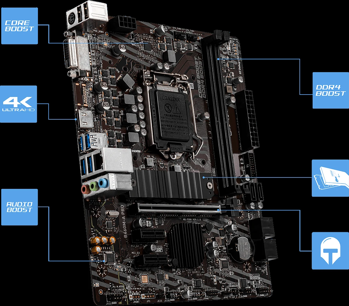Mainboard MSI B460M-A PRO - LGA 1200 - NEW