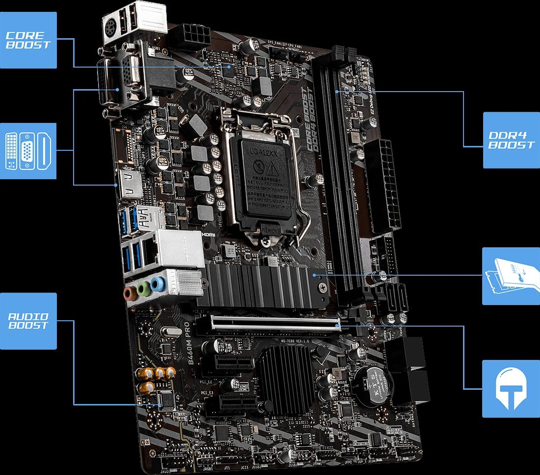 Mainboard MSI B460M BOMBER - LGA 1200 - NEW