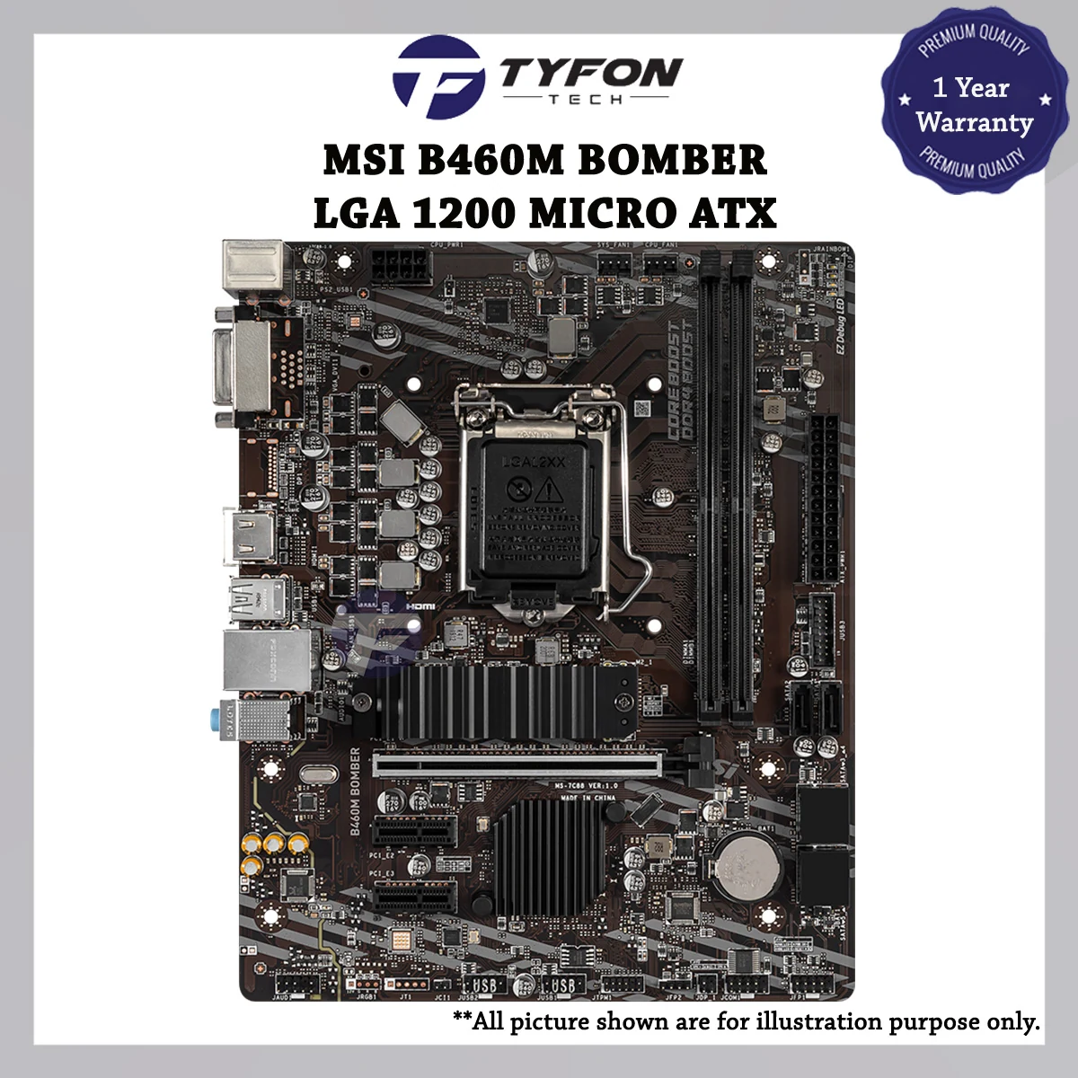 Mainboard MSI B460M BOMBER - LGA 1200 - NEW