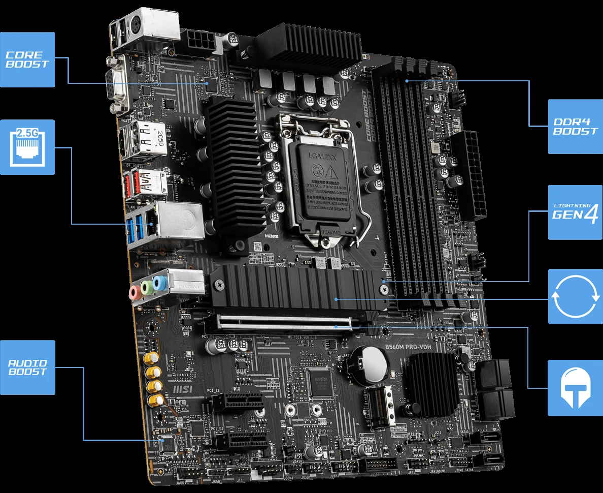 Mainboard MSI B560M PRO-VDH - LGA 1200 - NEW