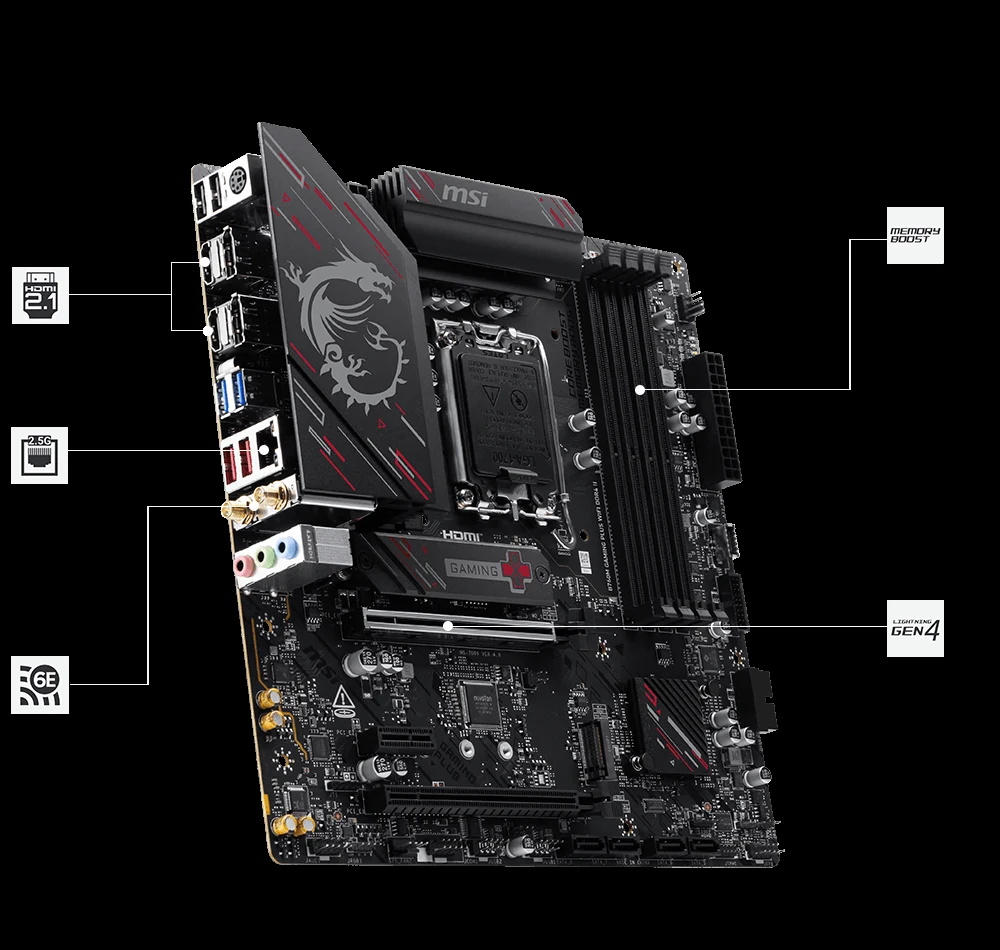 Mainboard MSI B760M GAMING PLUS WIFI DDR4 II NEW