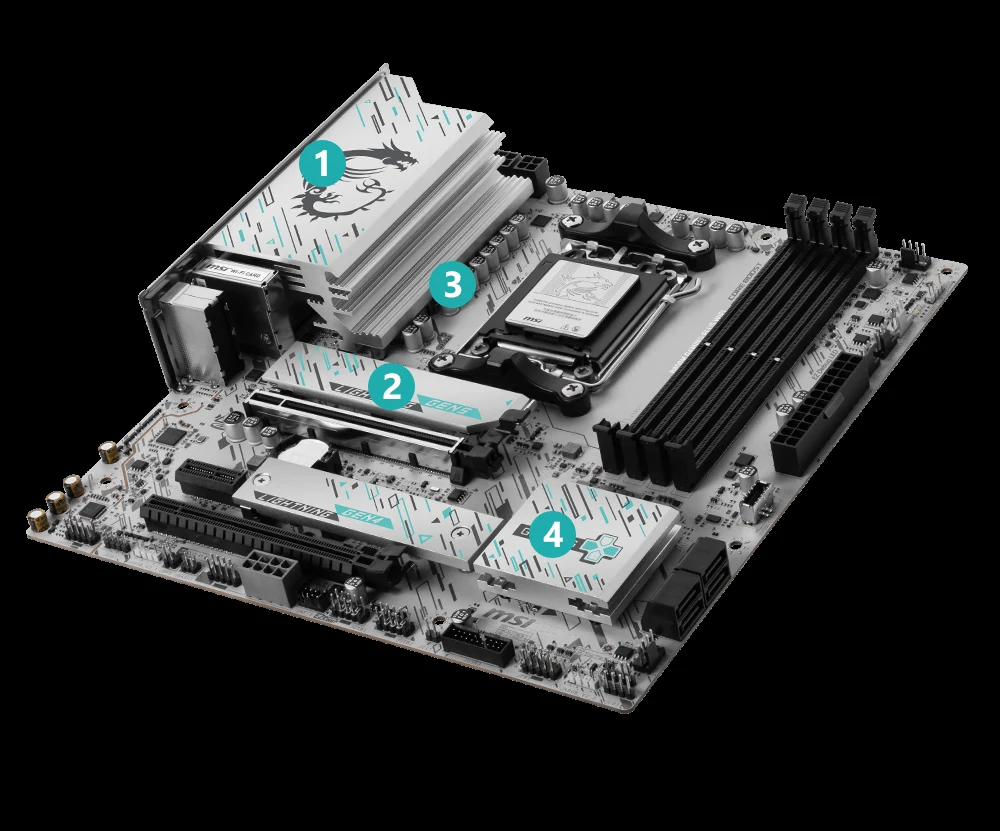 Mainboard MSI B850M GAMING PLUS WIFI - 4 Khe RAM DDR5 - AM5 - NEW